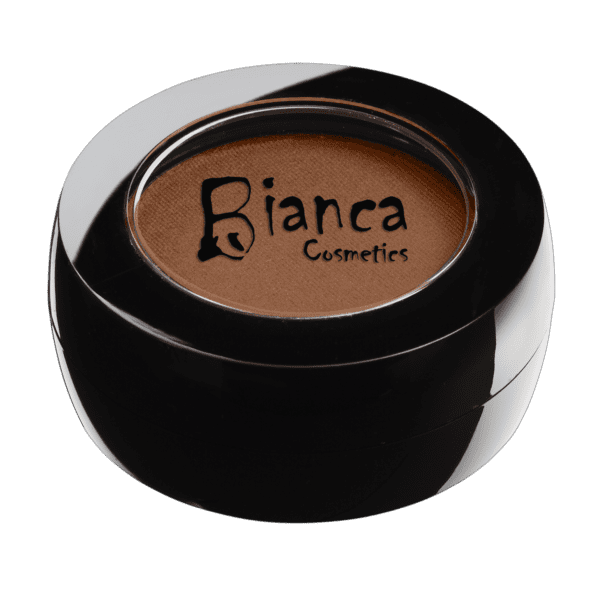 A brown eyeshadow with the word bianca on it.