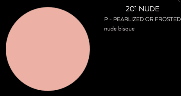 Blusher - 201 NUDE p pearlized or frosted nude bisque.