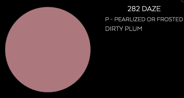 Blusher - 282 DAZE p pearlized or frosted dirty plum.