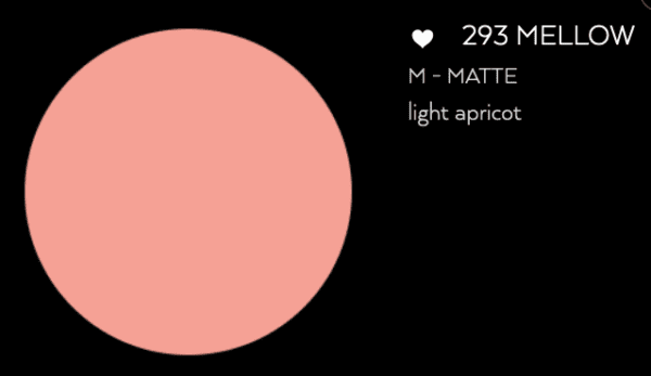 Blusher - 293 MELLOW M MATTE light apricot.