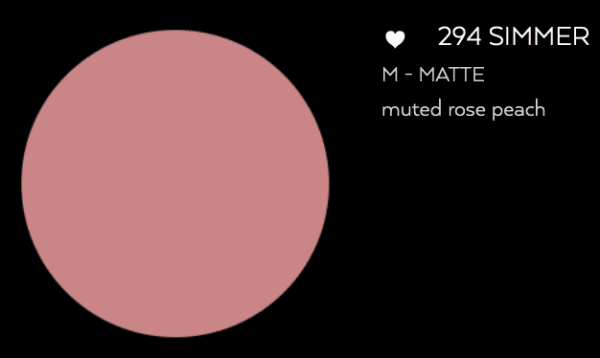 Blusher - 294 SIMMER - m matte - muted rose peach.