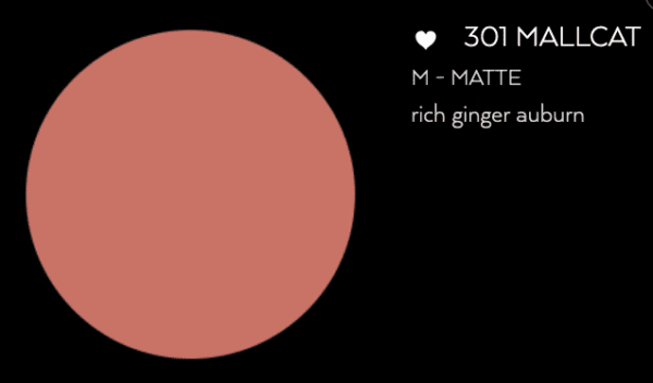 A picture of a circle with the words m matte rich ginger sulum.