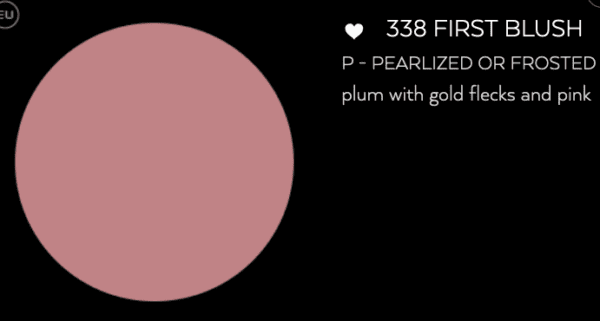 338 first blush p plum with gold flakes.